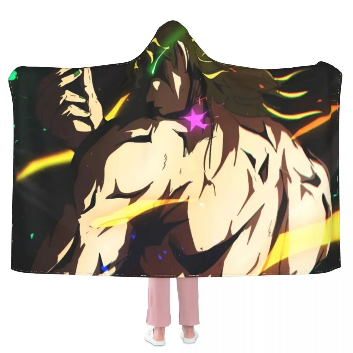 

Одеяло Dio Brando с капюшоном, недорогое флисовое мягкое покрывало с невероятными приключениями Джоджо