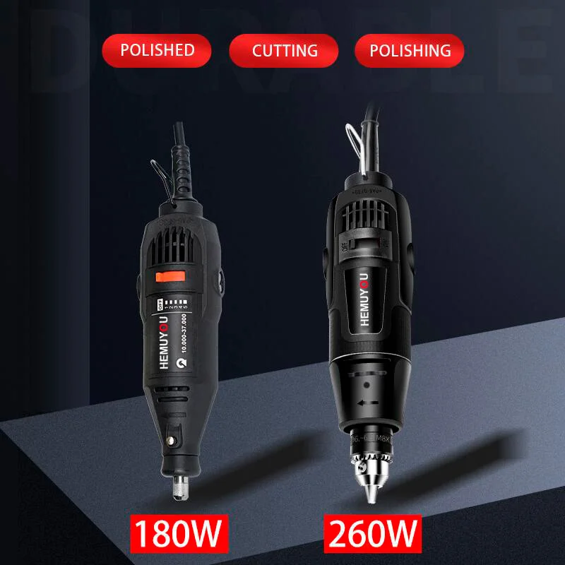 Электрическая дрель с переменной скоростью 180 Вт/260 Вт