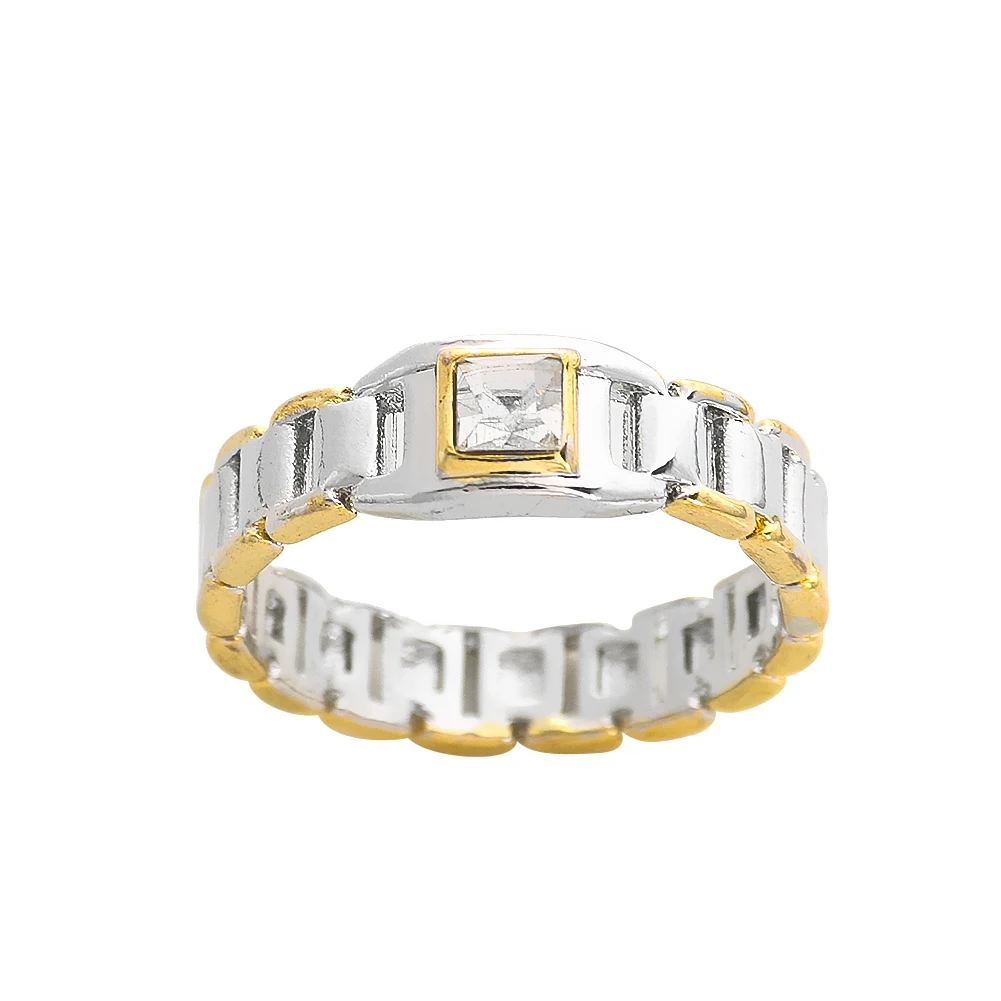 

Korean Fashion Watchband Shaped Zirconia Ring for Women Men Personalized Versatile Finger Ring Party Jewelry Couple Gift Trendy