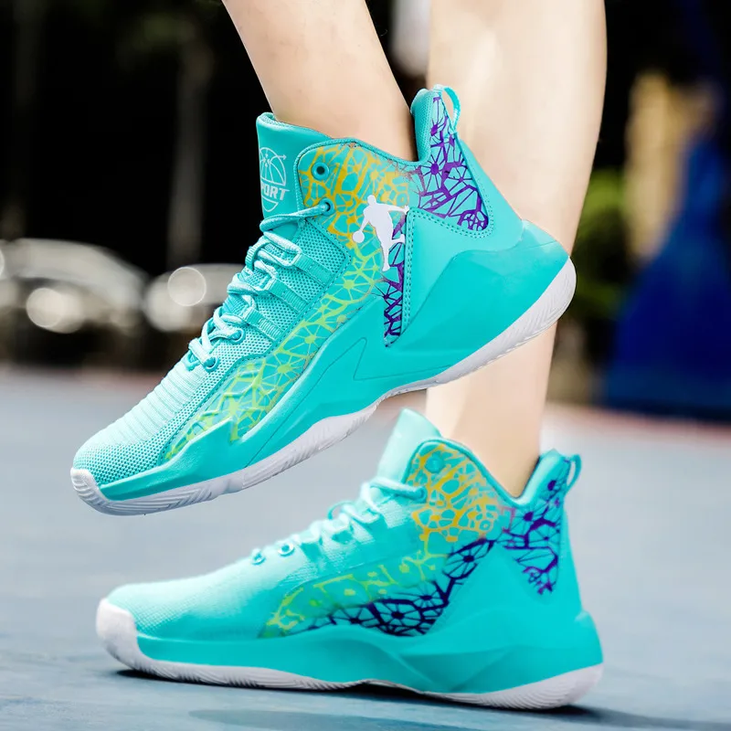 Fashion Men High-top Basketball Shoes Women Platform Basketball Sneakers Men Breathable Athletic Shoes Couple Sport Sneakers