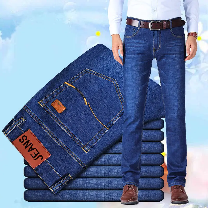 

Джинсы мужские стрейчевые, роскошные брендовые, удобные джинсы, стиль стрейч, весна-осень