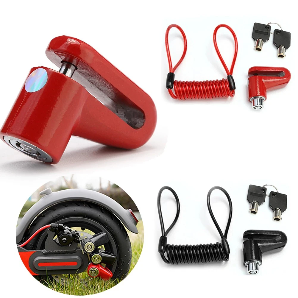 

Anti-theft Lock Electric Scooter Disc Brake Lock with Steel Wire Bicycle Mountain Bike Motorcycle disc lock Safety Theft Protect