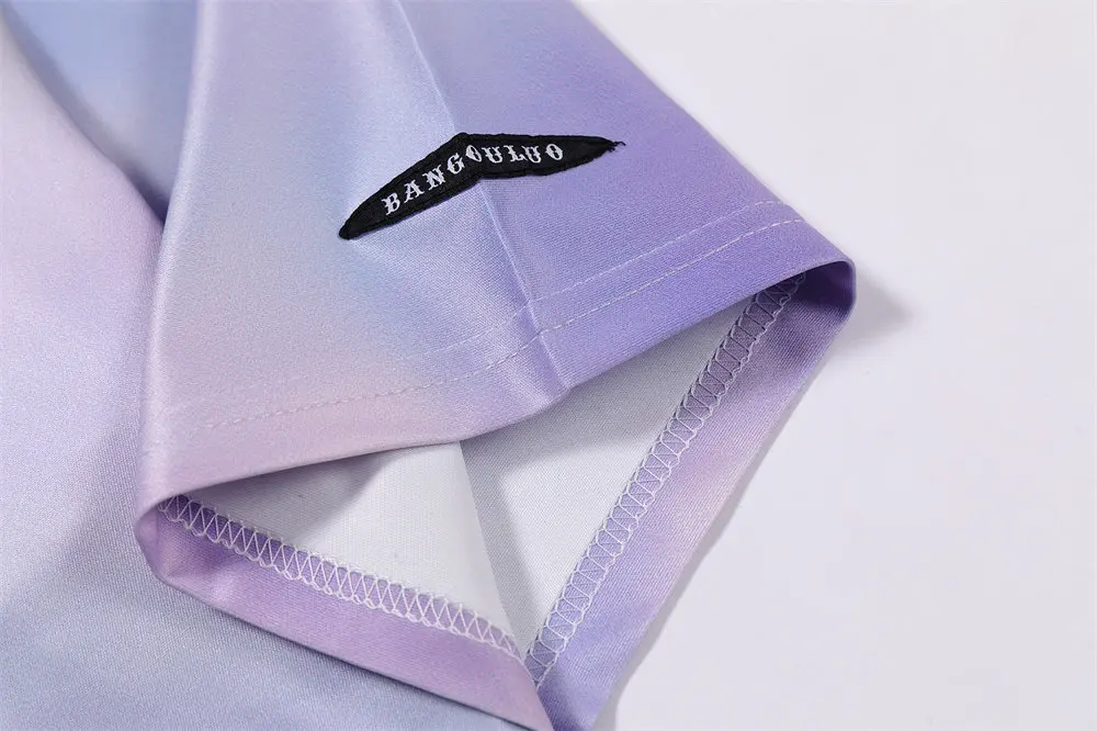 Футболка мужская оверсайз с цифровой печатью топ круглым вырезом из полиэстера