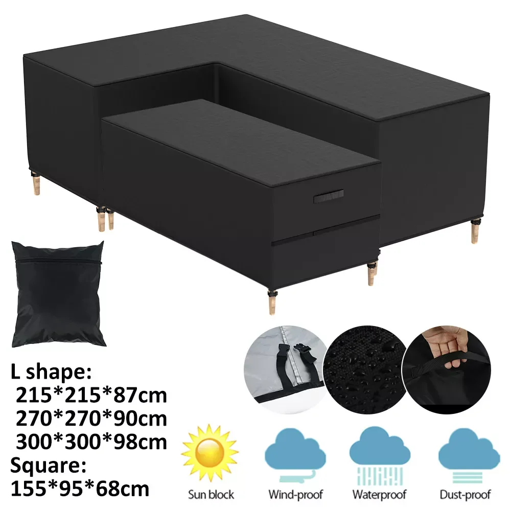 

Waterproof Outdoor Furniture Covers Rain Snow Dustproof Anti-UV Oxford Cloth Garden Lawn Patio Furniture Protective Covers