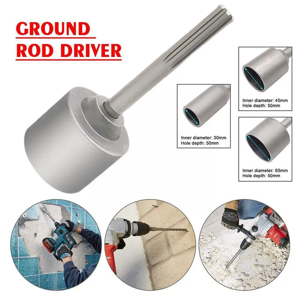 

Ground Rod Driver 30/45/65mm Durable Heavy Ground Rods Durable Hardened Steel Ground Rod Driver For Sds Max Hammers B7w4