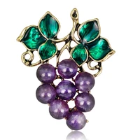 donia jewelry purple color grape brooches bouquet for women kids fruit brooches gifts imitation pearl hijab accessories broche