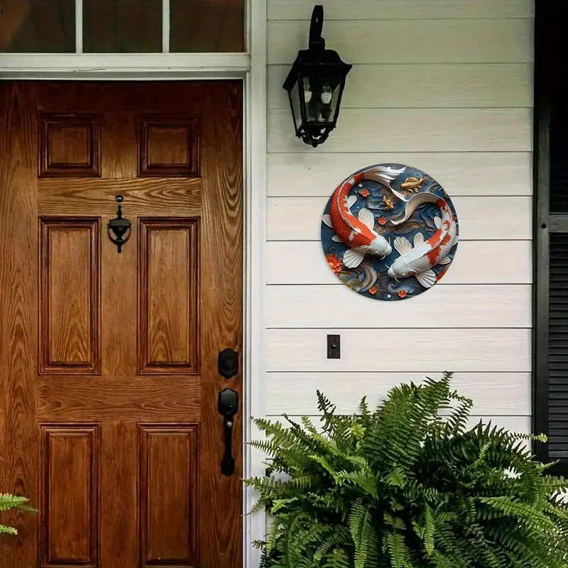 Алюминиевый металлический знак 2D круглый венок с логотипом украшение для