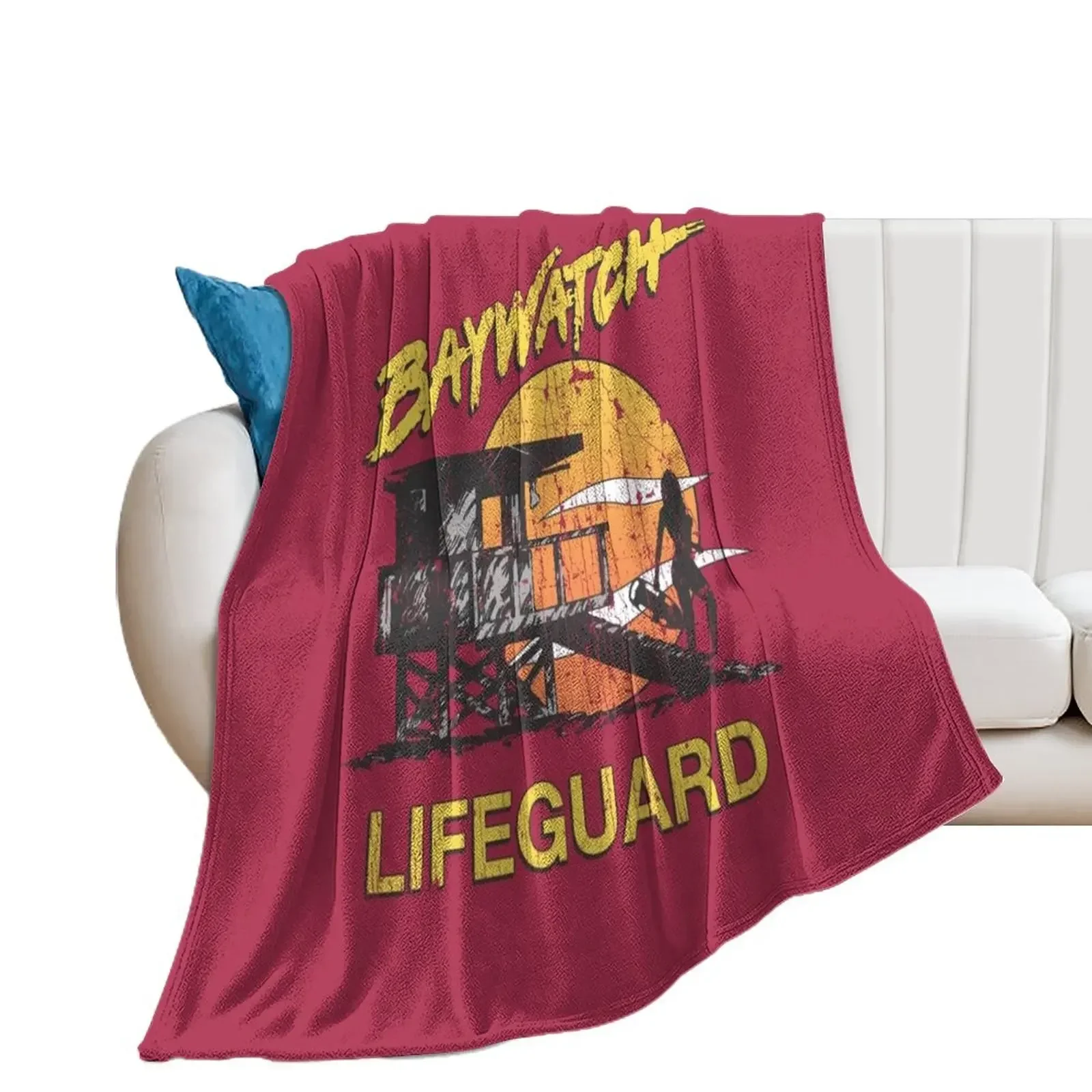 Одеяло Baywatch Lifeguard Sunset 1989 гигантское тепловое одеяло для кемпинга