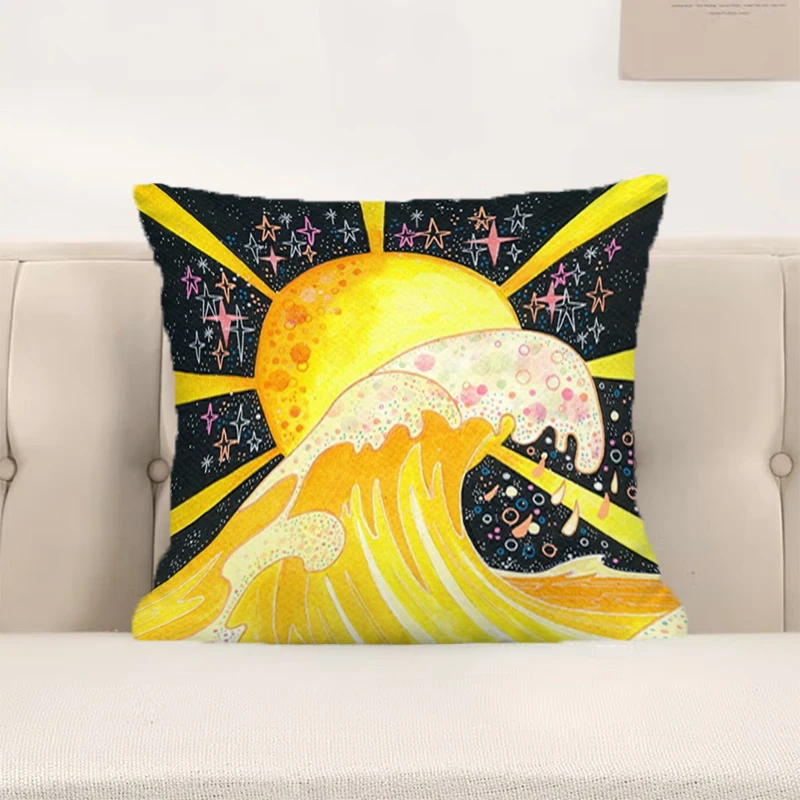 

Наволочки для подушек с рисунком волн, роскошные декоративные наволочки для дивана, наволочки для подушек, чехлы для подушек, домашний текстиль