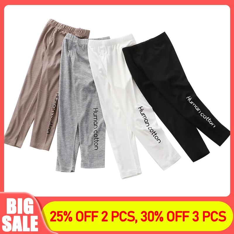 

Children's Spring Summer New Leggings Korean Style Kids Girls Casual Girls Pants Outer Wear Fashionable Stretch Home Pants