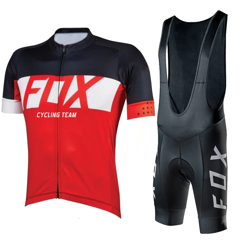 Одежда для велоспорта fox мужчин и женщин комплект из Джерси с коротким рукавом