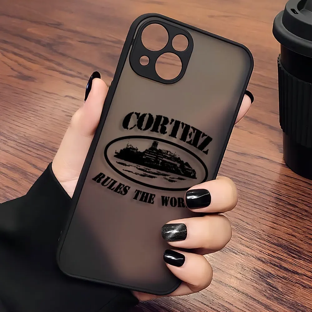 Matte Back Cover Luxury Goods Rules The World Phone Case For iPhone 15 14 13 12 11 Pro Max 7 8Plus-C-Corteizs-Transparent
