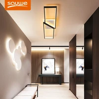 modern led ceiling lights for living room bedroom study room corridor ac85 260v ceiling lamp long strip black and gold color