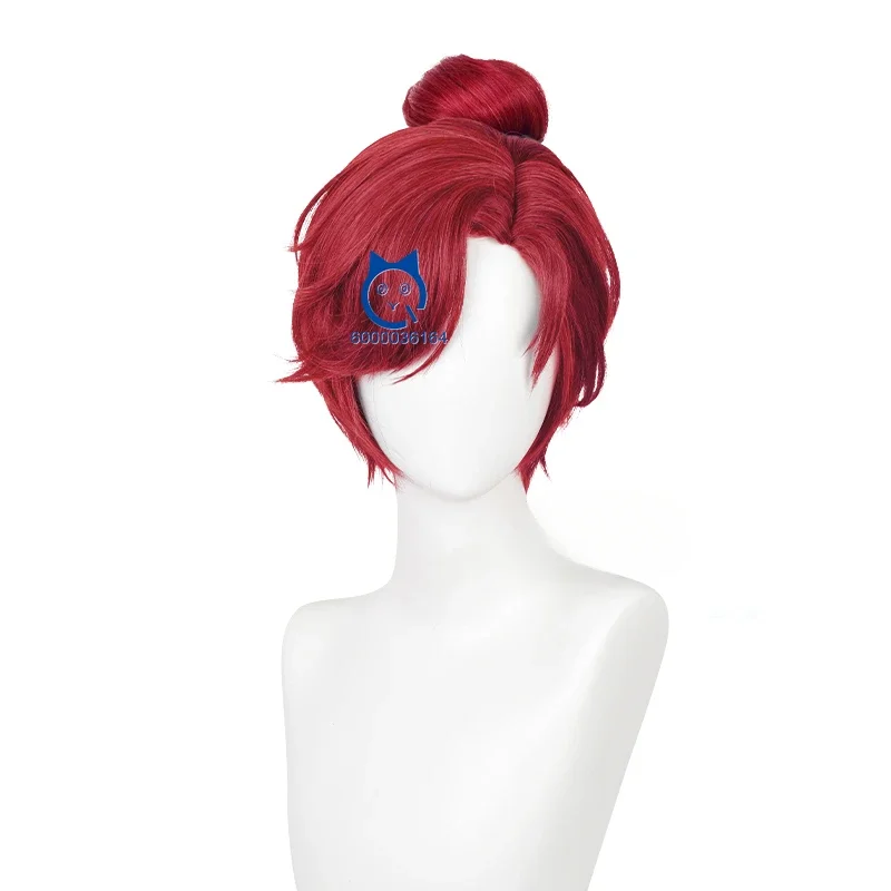 Ashes of The Kingdom Game Sun Quan Новое поступление Косплей 30 см Темно-красный парик Хэллоуин