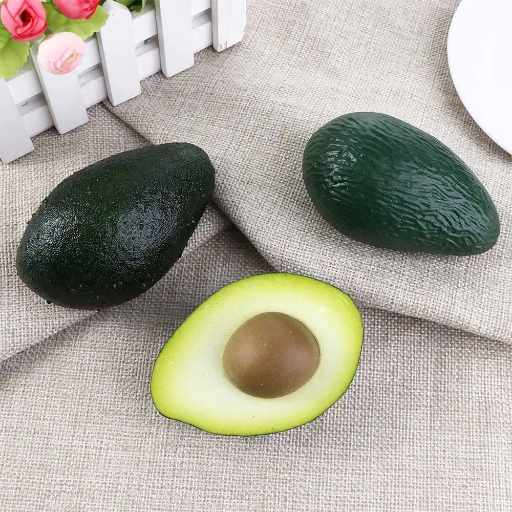 

1 Pcs Artificial Avocado Decor Fake Half Fruit Kindergarten Education Supplies Home Restaurant Party Photography Props