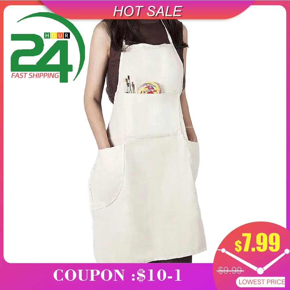 

Регулируемый Профессиональный нагрудник с рисунком фартук граффити 100% хлопок холст с 3 карманами для женщин мужчин водонепроницаемый на заказ