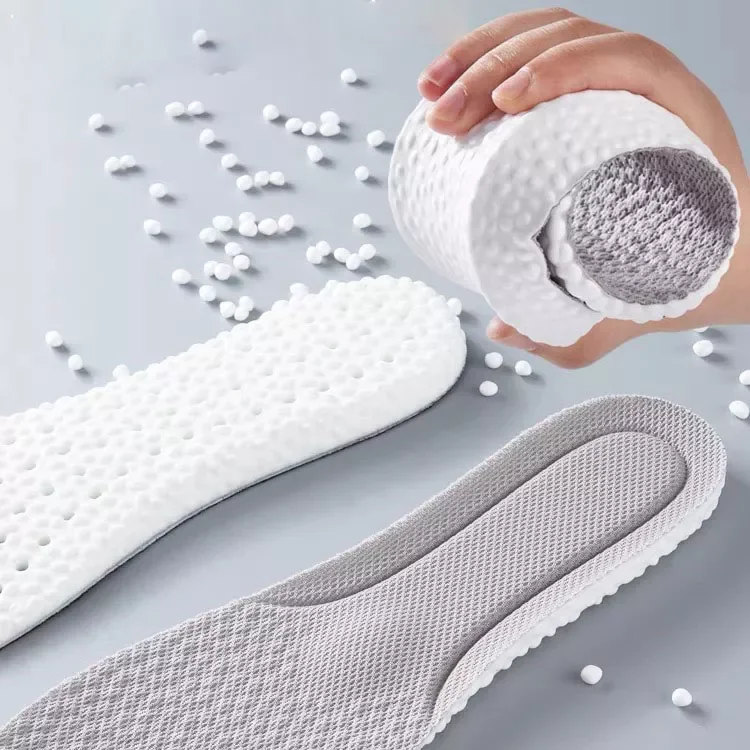 2Pairs Sports Shoe Insoles Boost Shockproof Emulsion Sweat-absorbing Deodorizing Men Women Cut Size Shoe Pads Mesh Insole