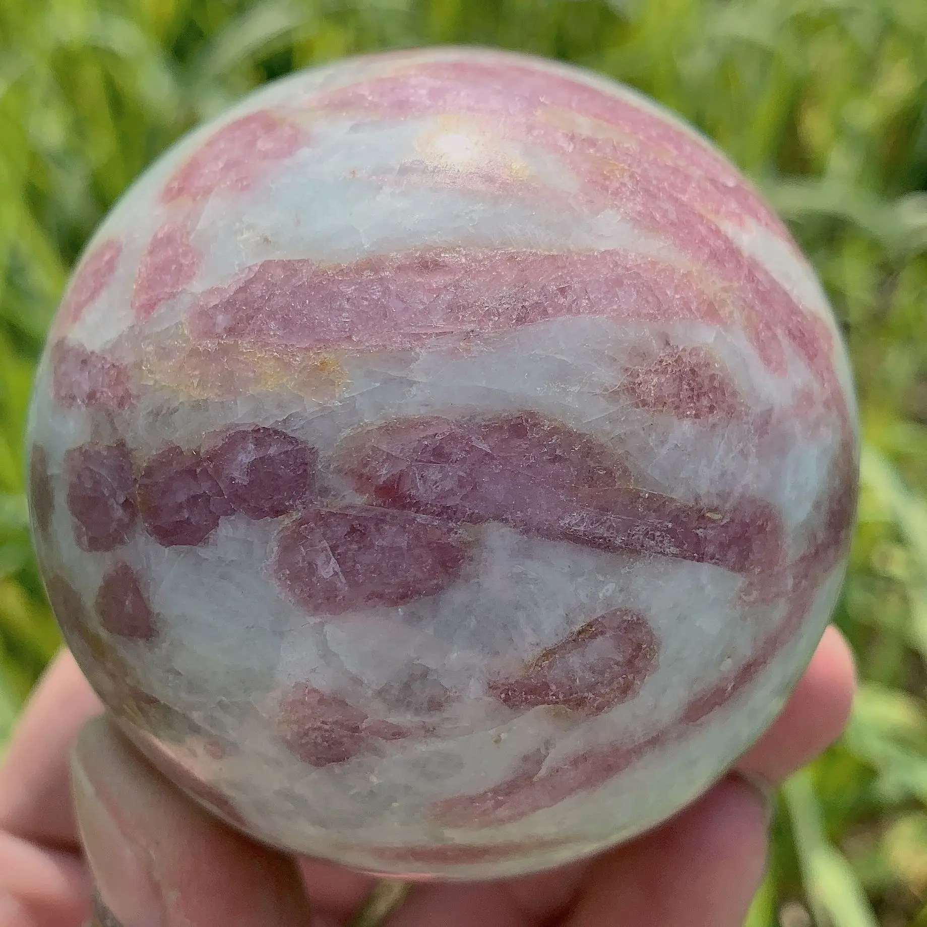 

Top Natural Crystal Quartz Pink Tourmaline Sphere Energy Ball Reiki Stones Room Home Office Aquarium Decoration Accessories Gems