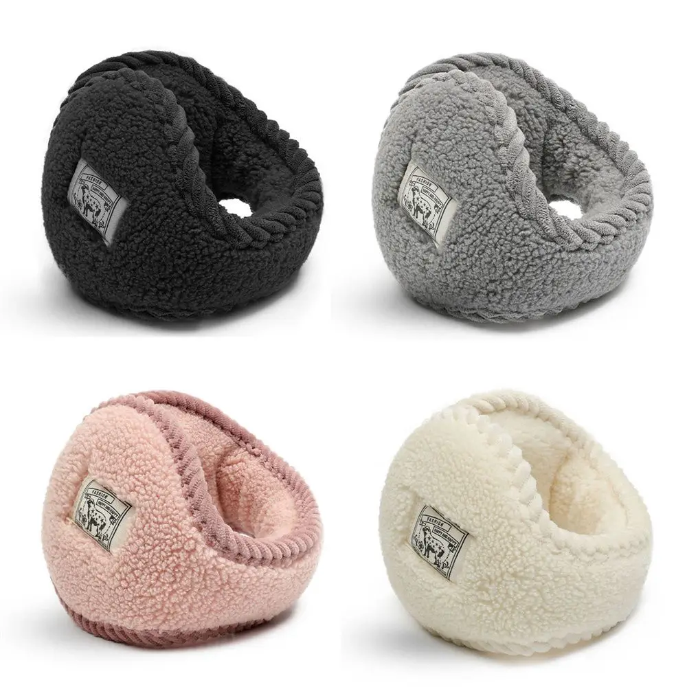

Windproof Solid Ear Muffs Cover Earcap Women Earmuffs Lamb Wool Warm Earmuff Ear Protect