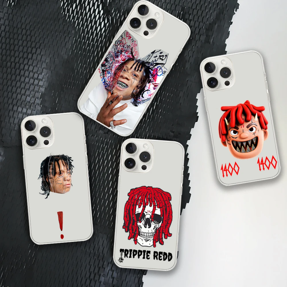 Trippie R-Redds Phone Case for iPhone 12 11 13 14 15 16 Max Pro Plus Transparent Soft Shell