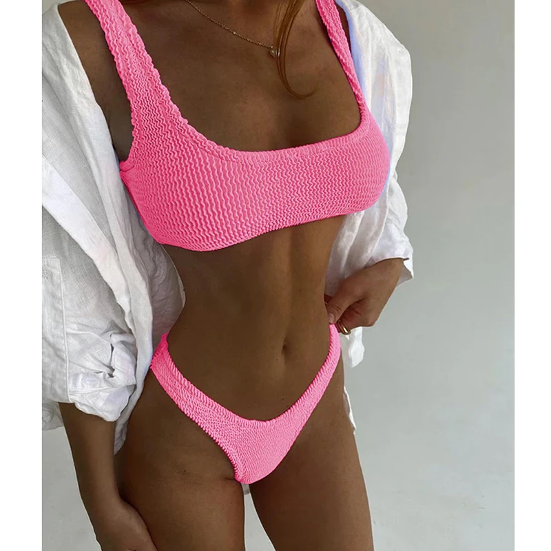 

Sexy Bikini 2-piece Set 2022 Swimsuit Women Swimwear Push Up Thong Brazilian Bathing Suit Beach Wear Biquini Bather Female
