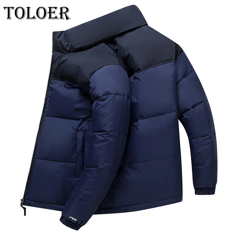 

-20 Degree Winter Men White Duck Down Jacket Patchwork Parkas Thick Detachable Hat Warm Snow Jackets Coats Male Windbreaker Coat