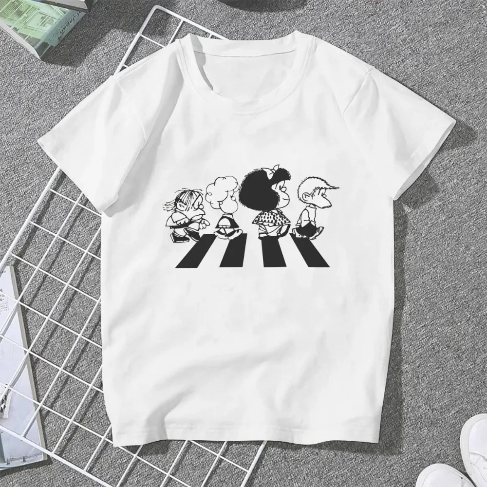 Футболка женская с круглым вырезом 100% хлопок мультяшным принтом