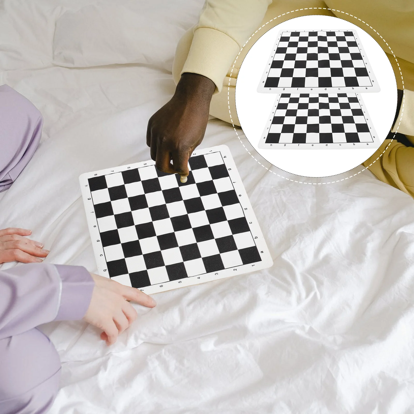 

Chess Board Mat Game Folding International Table Travel Rollprofessional Chinese Chessboard Portable Convenient Foldable Black