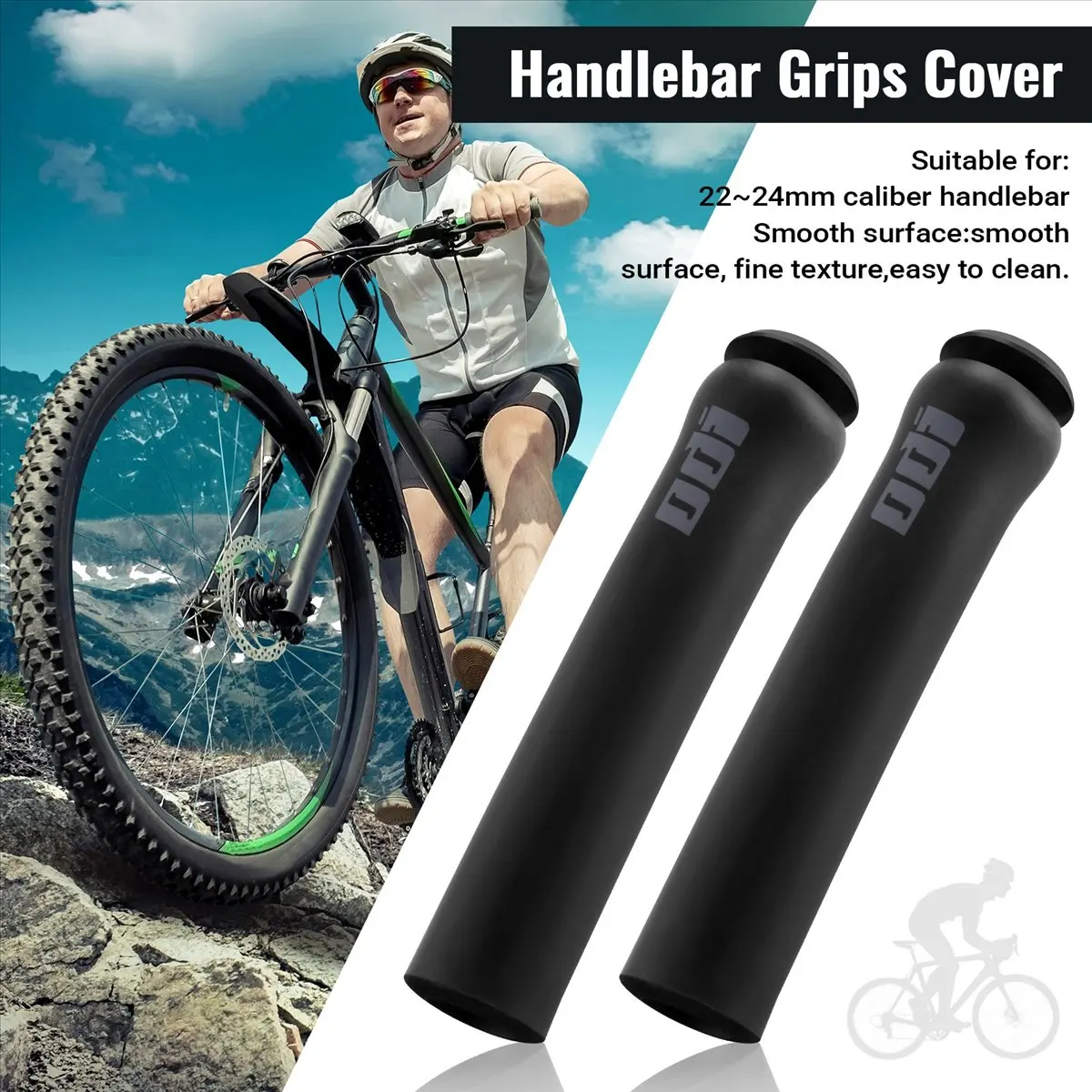 Силиконовые ручки для велосипеда ABPF ODI MTB, амортизирующие мягкие ручки для горного велосипеда, аксессуары для велосипеда, черные (art.: 3920dc0658596) - 3920dc0658596