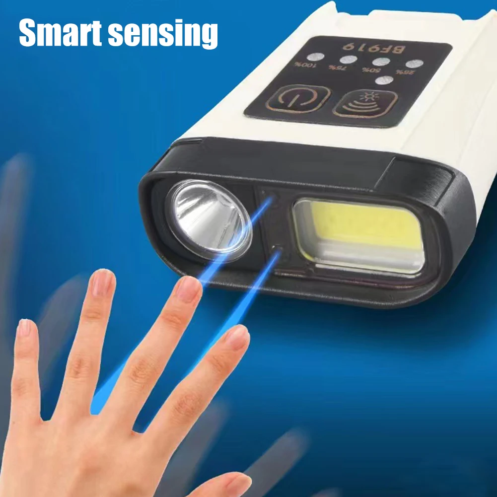 

Camping Flashlight Smart Wave Sensing Headlamp COB LED Caps Clip Lights Rechargeable for Outdoor Camping Fishing Hiking