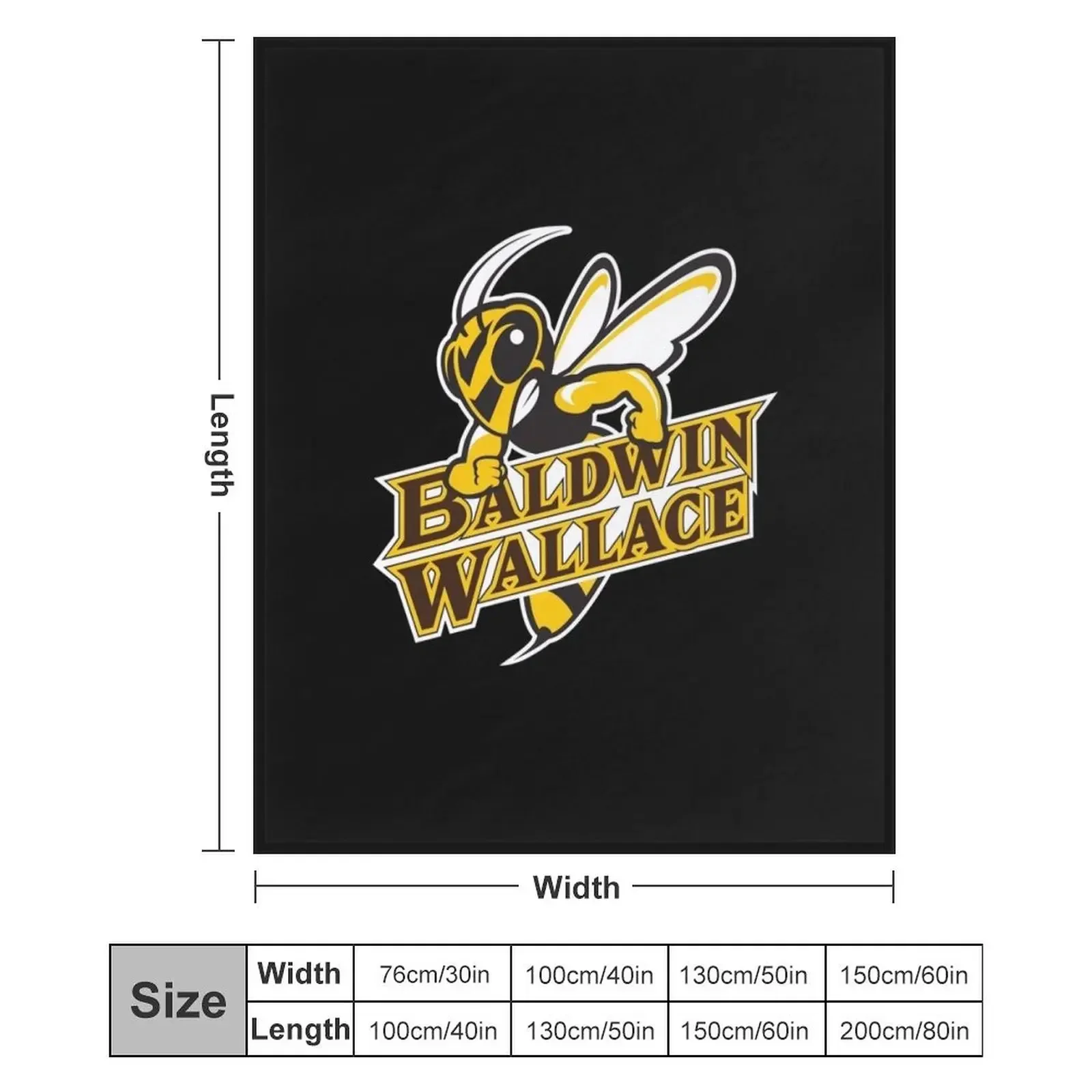 Baldwin Wallace Yellow Jackets клубное одеяло