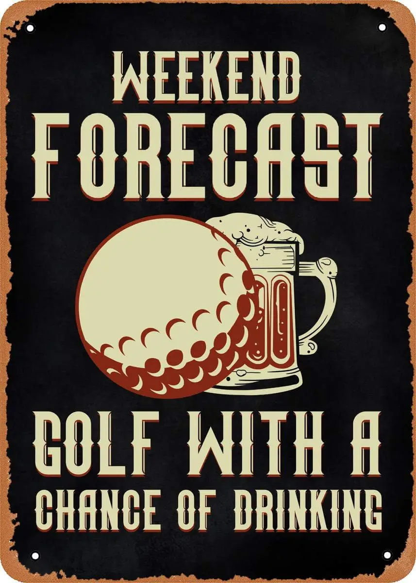 

Dreyooy Golf Funny Golf Player Pun Wall Art 12"x 8" Metal Tin Retro Vintage Sign