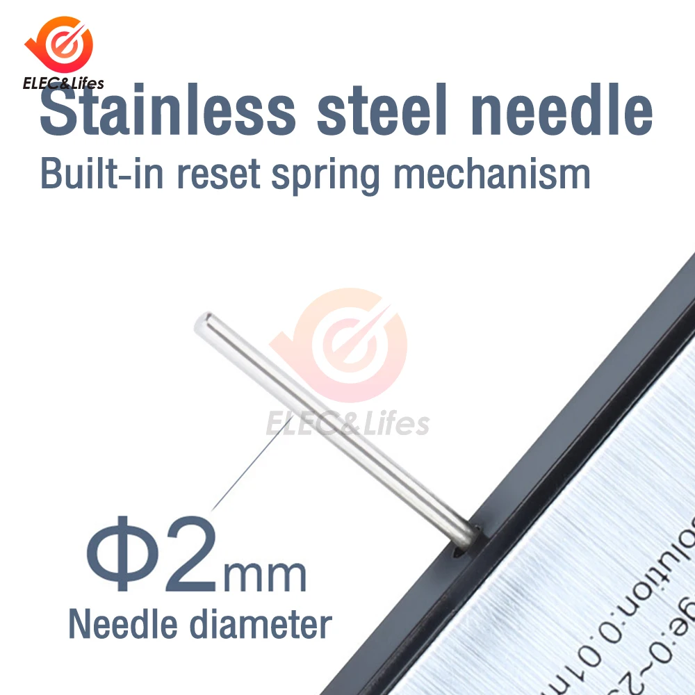 Черный цифровой измеритель глубины протектора 0-25 мм измерительная линейка