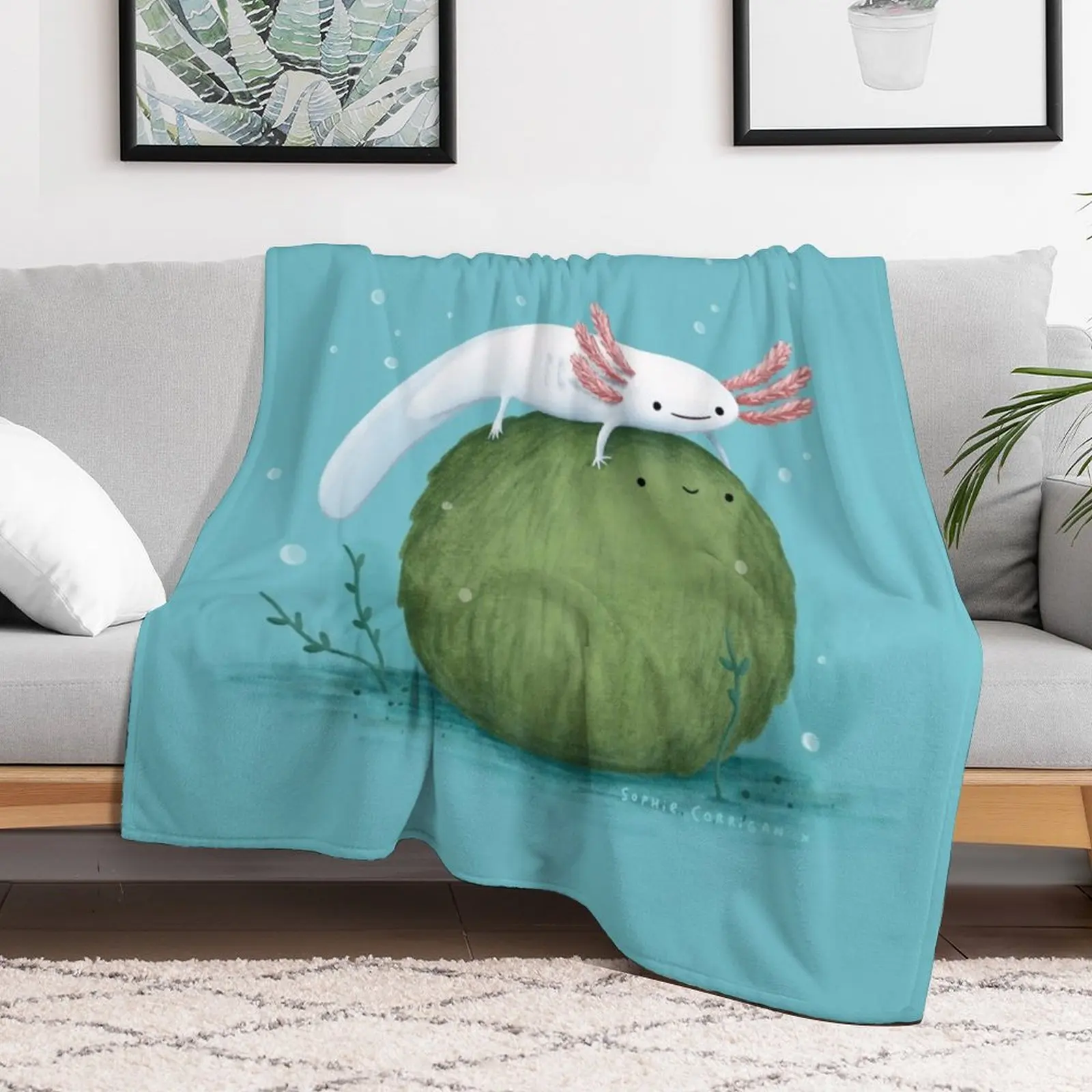 Фланелевое одеяло Axolotl на Mossball