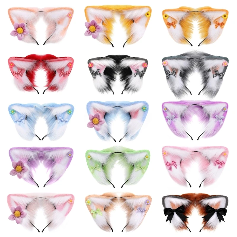 

Foxes Cat Ear Shape Hair Hoop Women Children Headband Live Broadcast