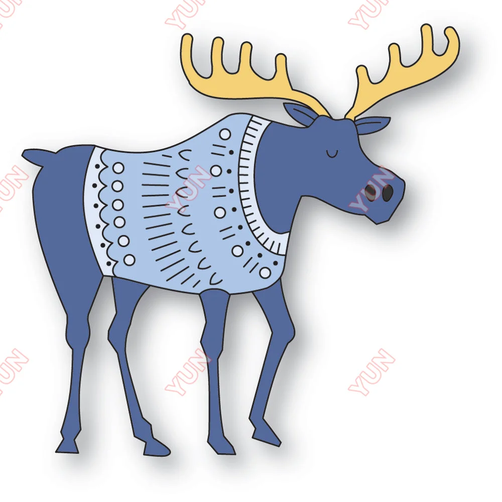 Штампы в скандинавском стиле с лосями металлические пресс-формы ремесло