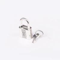 beads for jewelry making padlock and key dangle charm for original 925 silver bracelets fashion female diy beads