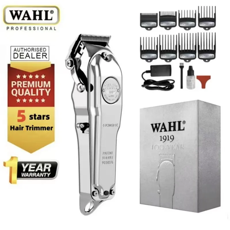 

Wahl 1919 Metal 100 Year Anniversary Limited Edition Professional Hair Clipper Cordless Set For Barbers and Stylists