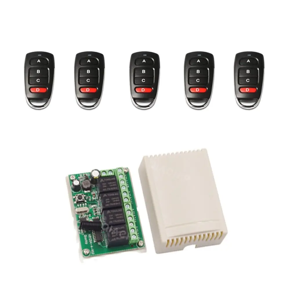

433mhz rf Universal Wireless Remote Control Switch DC12V 4CH relay Receiver Module With 4 channel RF Remote 433 Mhz Transmitter