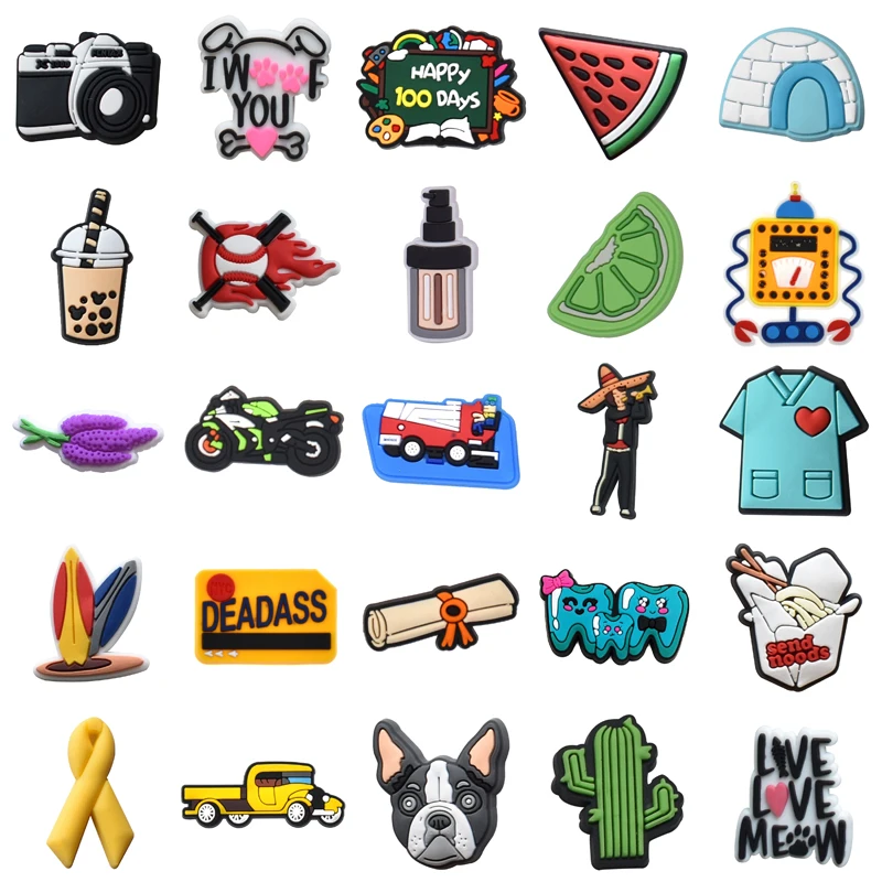 

Decorations for Crocs Set Jeans Shoe Charms Shoes Accessories Wholesale Bulk Men Kids Para Pins Boy Women Charm Gifts Packs Girl