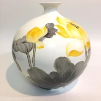 nice scene porcelain home decor ceramic vase with handmade painting
