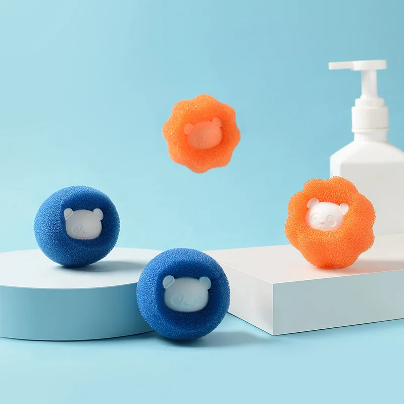 

3Pcs/Pack Reusable Laundry Ball Pet Hair Filter Ball Sticky Hair Anti-winding Adsorption Cleaning Laundry Filter Hairs Remover