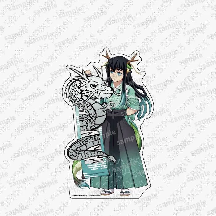 Фото 15 см аниме Demon Slayer Kyoujurou акриловая кронштейн доска модель украшение рабочего стола куклы игрушки собирать подарки №3