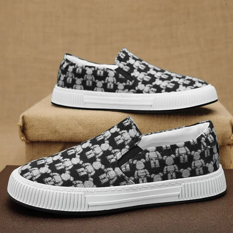 

Men Casual Sneakers Vulcanized Flat Shoes Personalized Designed Skateboarding Tennis Sneakers Slip-on Walking Sports Shoes 39-44