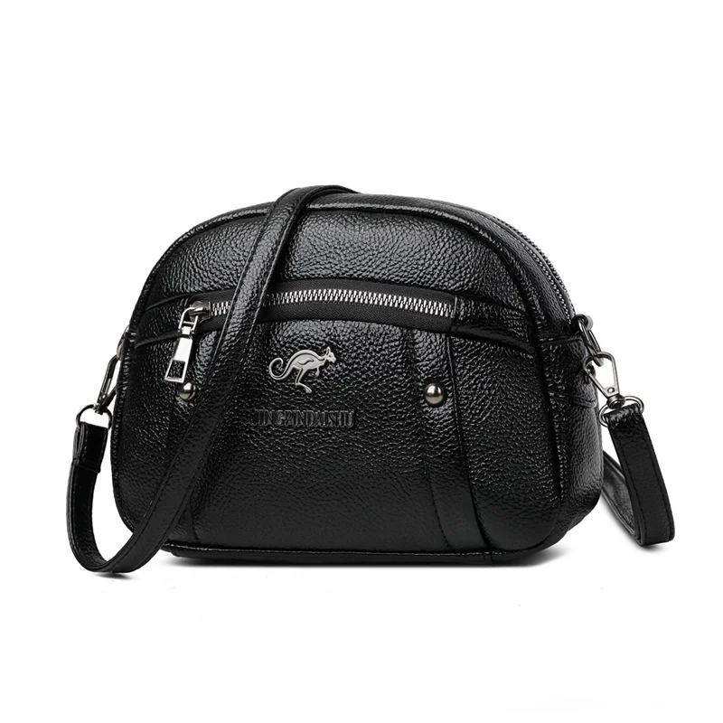 Bag female 2022 new Pu small round bag Korean fashion trend messenger bag soft leather middle-aged women's mother bag tide