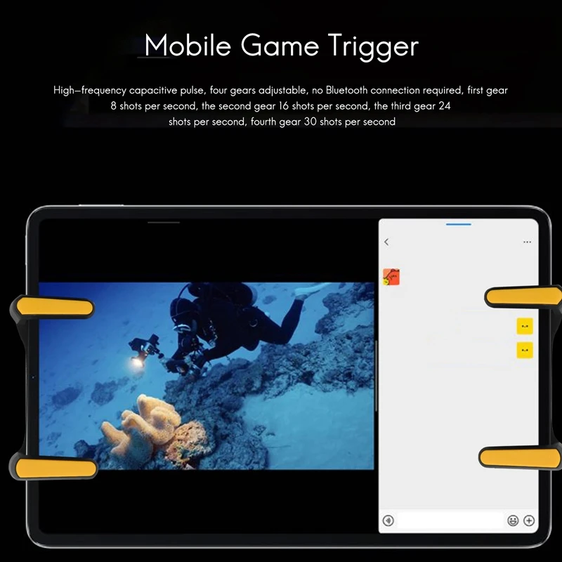 Контроллер для iPad PUBG с шестью пальцами емкость регулируемый триггер мобильных