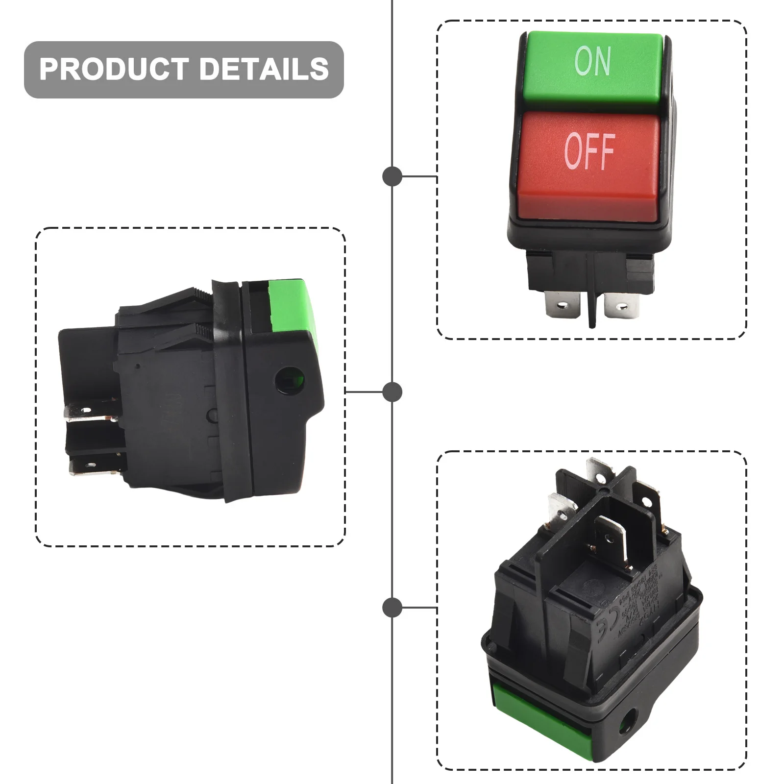 1 шт. механическое оборудование электрический кнопочный переключатель на 125/250 В