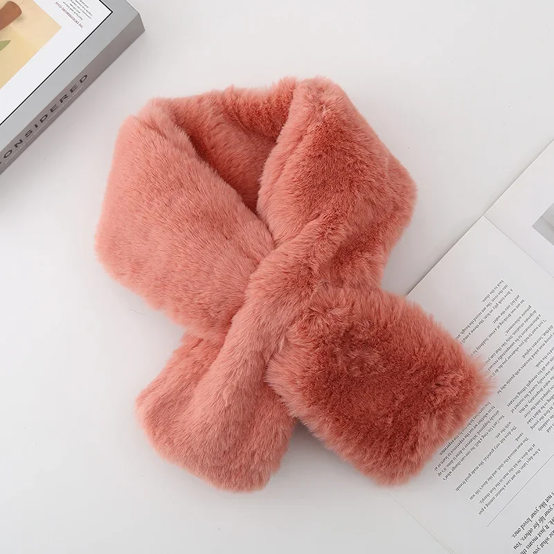 Студенческий зимний теплый утолщенный шейный платок с перекрестным воротником