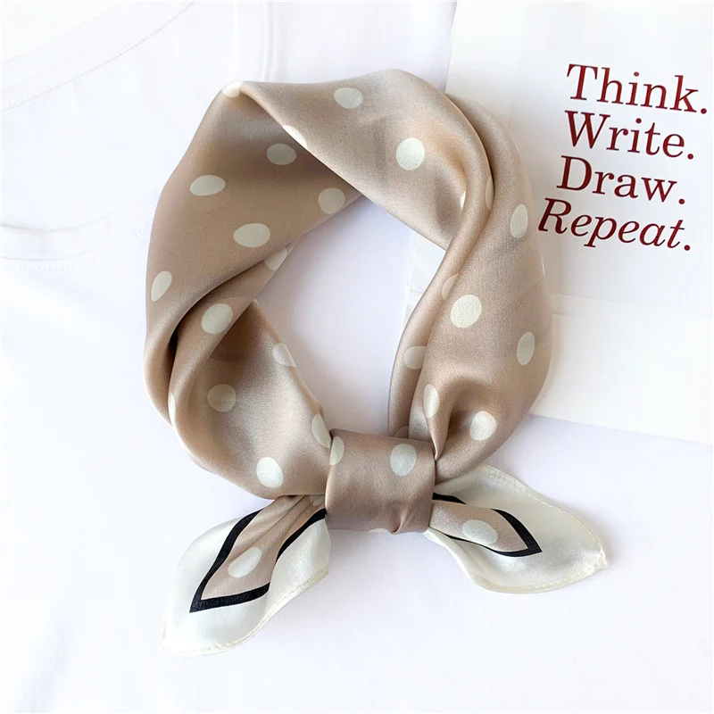 2022 летний маленький 100% шелковый шарф Женский натуральный женский платок в