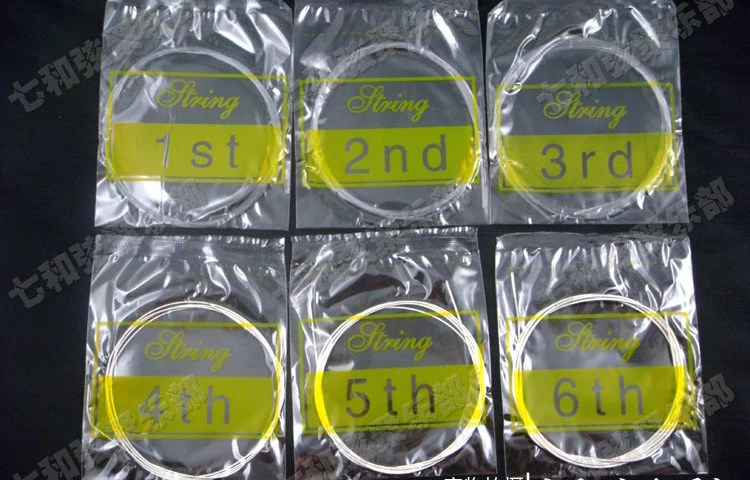 

Струны для классической гитары из прозрачного нейлона, 1-6 (028-043), 5 комплектов